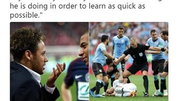 Kebanyakan belajar dari Neymar, akhirnya Mbappe jadi ikut-ikutan diving. (Foto: Internet)
