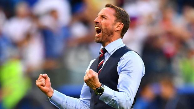 Gareth Southgate mengantarkan Inggris ke semifinal Piala Dunia 2018. 