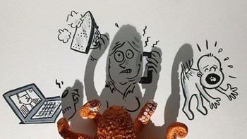 Bal menggunakan teknik lukis Shadowology yang menggabungkan bayangan sebuah objek menjadi sebuah gambar sesuai dengan imajinasi. (Foto: Instagram/vincent_bal)