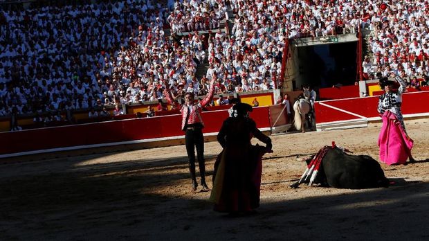 Festival Adu Lari Banteng di Spanyol Memakan Korban