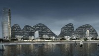 Gedung ini bernama Fake Hill berada di Beihai, China. Istimewa/MAD architects.