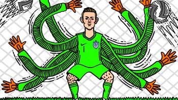 Tangan Pickford ternyata ada banyak. Foto: istimewa