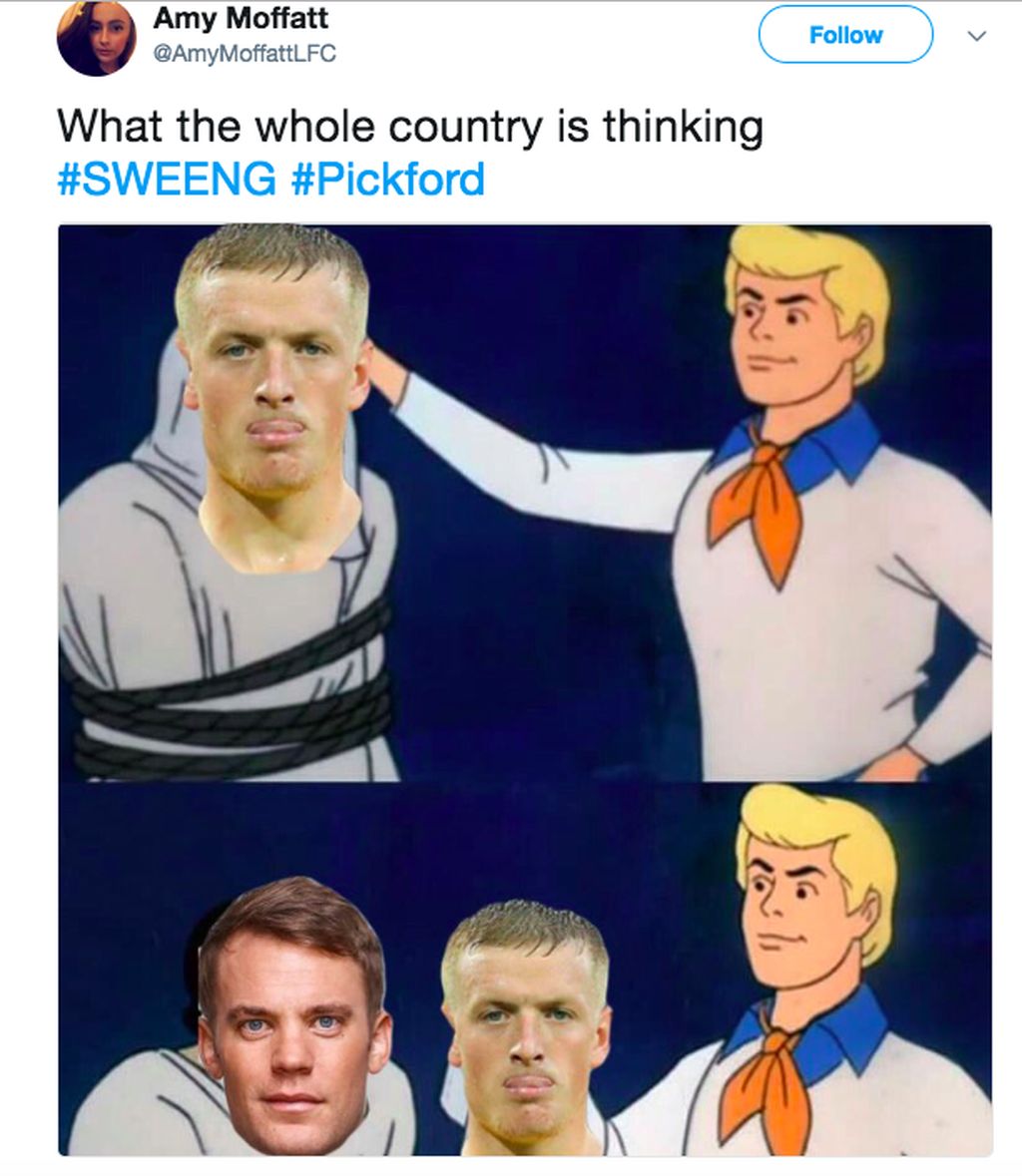 Aksi Jordan Pickford dalam Deretan Meme Lucu