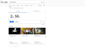 Google Timer: jika membutuhkan timer, yang perlu Anda lakukan hanya ketik durasi yang anda inginkan dan tambahkan kata “timer” setelahnya pada tab pencarian di Google. Akan ada suara Alarm ketika waktu telah habis. Untuk mengakses fitur ini pastikan anda menggunakan Google berbahasa Inggris. (Foto: Internet)