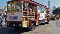 Kawasan Fishermans Wharf benar-benar dibuat oleh pemerintah San Francisco dengan penuh atraksi wisata. Salah satunya bisa city tour naik bis keliling San Francisco (Fishermans Wharf)