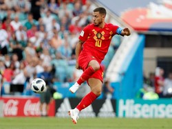 Eden Hazard. Peran Hazard untuk Belgia di Piala Dunia 2018 tak semata dua gol saja. Ia juga punya peran besar secara khusus dalam penetrasi ofensif Belgia. Lawan Brasil saja, ia mampu menuntaskan seluruh 10 dribble-nya. (Foto: Max Rossi/Reuters)