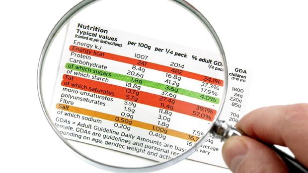 Warna-warni pada tabel nutrisi diistilahkan mirip traffic light.
