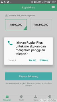 Aplikasi Meminta Izin 'Intip' Riwayat Telpon Anda