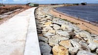 Pembangunan pengaman pantai di Pulau Rupat berada di Desa Teluk Rhu, Kabupaten Bengkalis. Sementara di Pulau Rangsang berada di Desa Parit Senang. Istimewa/Kementerian PUPR.