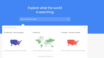 Google Trends:dengan Google Trends Anda dapat mengetahui apa yang sedang menjadi tren di bagian dunia manapun dan kapanpun. (Foto: Internet)