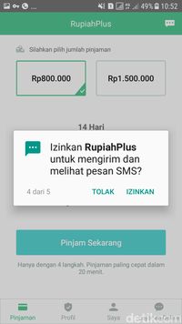 Aplikasi Meminta Izin 'Intip' SMS