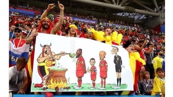 Pantas Belgia jadi jago, ternyata sudah dikasih ramuan ajaib oleh Obelix. Foto: Istimewa