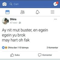 Ada yang mengerti maksudnya apa? Mungkin saking kesalnya karena patah hati sehingga bahasa Inggrisnya berbeda dari yang lain.Foto: Istimewa