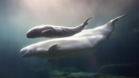 Paus Beluga biasanya datang ke mulut Sungai Churchill, Manitoba untuk beranak. Saat traveler snorkeling di sana pun bisa bertemu dengan paus beluga (Andy Clark/Reuters)