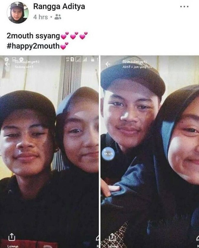 Maksud ingin menuliskan selamat hari jadi yang ke-dua bulan, tapi malah gagal mesra. Foto: Istimewa