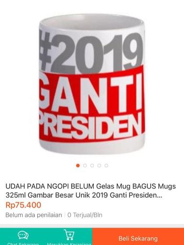 Produk Bertema #2019GantiPresiden Ramai Dijual di Online Shop