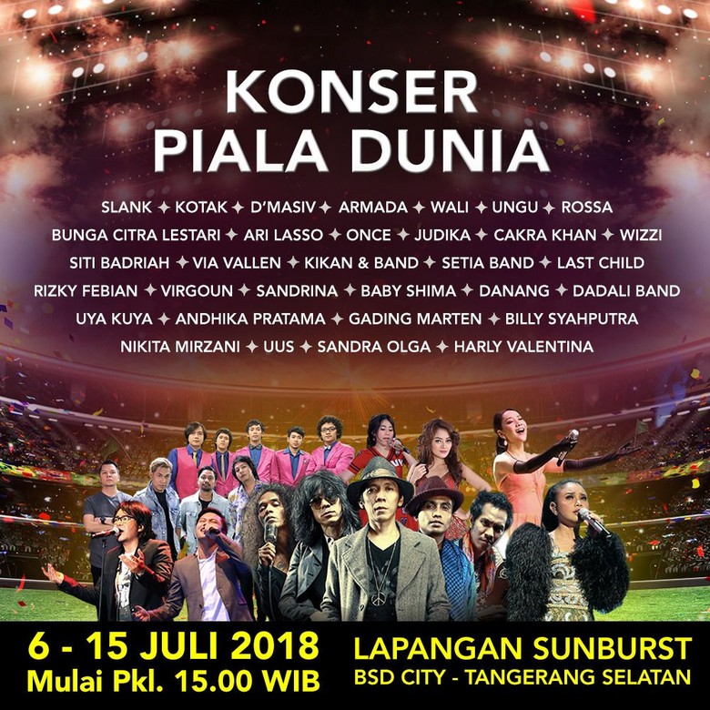 Yuk, Nonton Konser Piala Dunia Malam Ini! Yuk, Nonton Konser Piala Dunia Malam Ini!