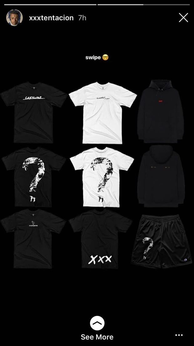 Kenang Sang Rapper, Merchandise Resmi XXXTentacion Dirilis