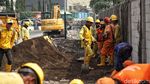Trotoar di Depan Wisma Atlet Kemayoran Diperbaiki