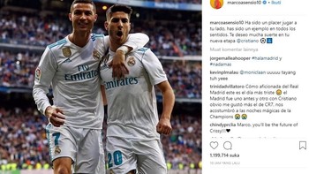 Pemain muda Marco Asensio mengaku Ronaldo banyak memberikan contoh kepadanya. Foto: Istimewa