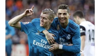 Toni Kroos turut ucapkan perpisahan kepada Ronaldo. Foto: Istimewa/Twitter