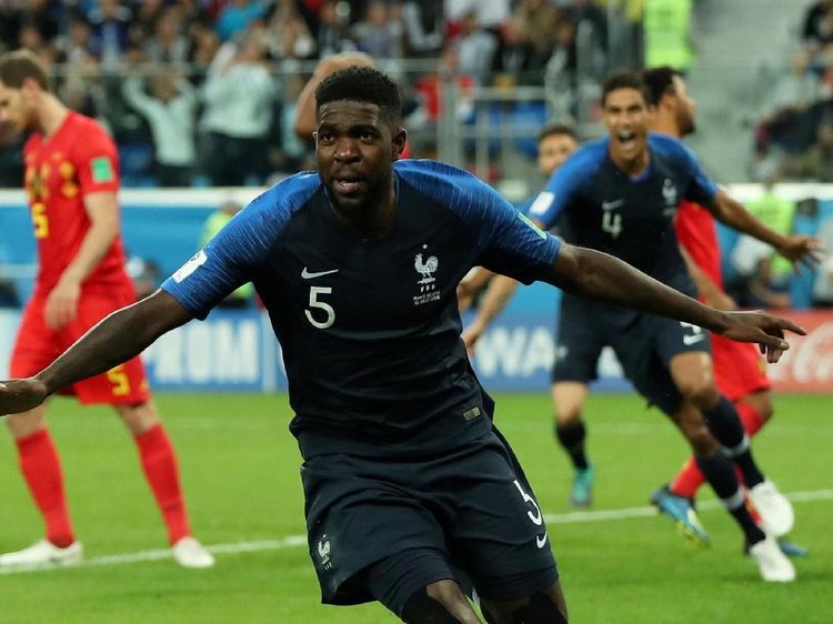 Sundulan Umtiti Antarkan Prancis ke Final Piala Dunia 2018
