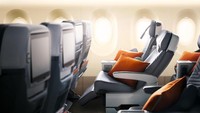 Di pesawat ini traveler bisa menikmati beberapa kelas. Ini kelas ekonominya. (Singapore Airlines)