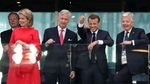 Selebrasi Macron di Samping Raja Belgia saat Prancis Cetak Gol