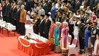 Tampak Presiden Jokowi dan Wapres JK hadir dalam acara syukuran HUT ke-72 Polri itu (Foto: Andhika Prasetia/detikcom)