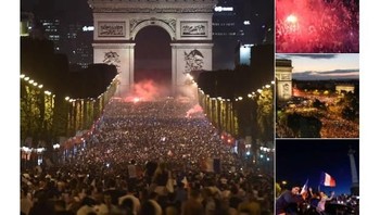 Prancis pun berpesta atas kemenangan tim nasionalnya itu. Foto: Istimewa