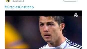 Video perpisahannya pun juga sudah diunggah di akun Twitter milik Real Madrid. Foto: Istimewa