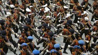 Acara ini dimeriahkan aksi para polisi cilik.