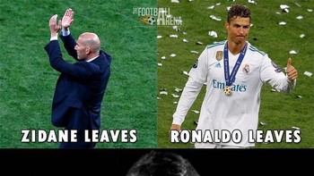 Fans Real Madrid harus berat banget nih ngerelain pemain terbaik dan pelatihnya. Foto: Istimewa/Twitter