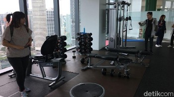 Kalau mau sehat, tempat gym disediakan oleh Grab. Foto: detikINET/Agus Tri Haryanto