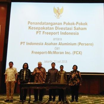 Live Report: Perjanjian Akuisisi 51% Saham Freeport ke RI 
