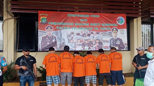 Polres Pelabuhan Tanjung Priok Musnahkan Narkoba Rp 11 Miliar