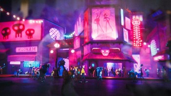 Karya ciptaan Ruel Pascual, Bryant Cannon, Eric Romano, Claire Chen, dan Beverly Chen ini berjudul Thrall City dan berasal dari game Afterparty. Foto: Josh Miller/CNET