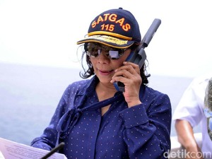 Susi Berang KRI Bung Tomo Dihalangi Saat akan Tangkap Kapal Vietnam