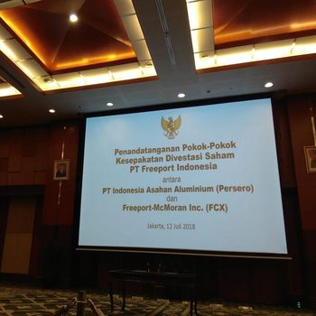 Live Report: Perjanjian Akuisisi 51% Saham Freeport ke RI 