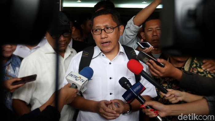 Anas Urbaningrum mengikuti sidang lanjutan pengajuan peninjauan kembali (PK) di Pengadilan Tipikor, Jakarta.