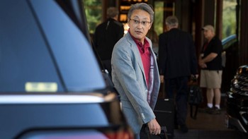 Tampak CEO Sony Kazui Hirai. Pertemuan tahunan super eksklusif ini menghadirkan para orang paling berkuasa dan kaya dari jagat teknologi, pemerintahan maupun media.Foto: Getty Images