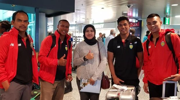 Lalu Muhammad Zohri (kedua dari kanan) akan tampil di Asian Games 2018.