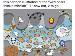 Deretan Kartun Viral Penyelamatan Heroik di Gua Thailand