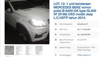 Mobil dimulai di harga Rp 711 juta dengan nilai jaminan Rp 250 juta. Lelang dilaksanakan pada 25 Juli. Peserta lelang diharapkan menyetor uang jaminan terakhir pada tanggal 24 Juli. Foto: Kementerian Keuangan