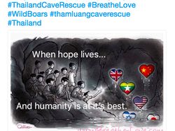 Deretan Kartun Viral Penyelamatan Heroik di Gua Thailand