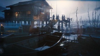 Karya seni berjudul Cove ini berasal dari game Ghost of Tsushima dan diciptakan oleh Romain Jouandeau. Foto: Josh Miller/CNET