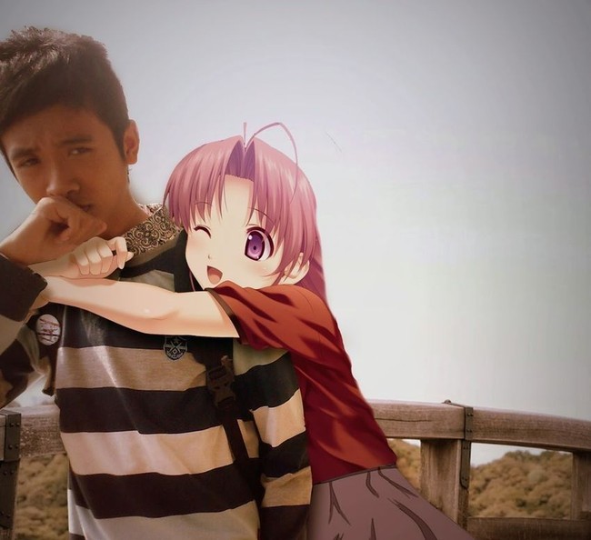 Bahagianya bisa dipeluk kekasih.Foto: Istimewa