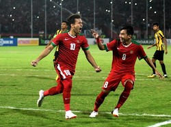Indonesia sebenarnya tampil baik setelah unggul cepat lewat penalti Egy Maulana Vikri. Namun Malaysia mampu menyamakan kedudukan dan memaksa pertandingan dilanjutkan dengan adu penalti. ANTARA FOTO/Zabur Karuru.
