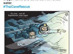 Deretan Kartun Viral Penyelamatan Heroik di Gua Thailand