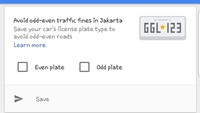 Google meminta kita memasuki pelat nomor ganjil atau genap sebelum memulai perjalanan. Foto: Pool (Google Maps)
